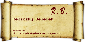 Repiczky Benedek névjegykártya